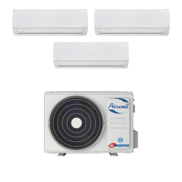 Airwell HDLA Aura — tri-split 3 pièces (3 × taille 22)